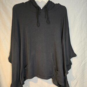 Kimono Cut w/ Open Sides Black Hoodie 1x Femme Women by Tresics